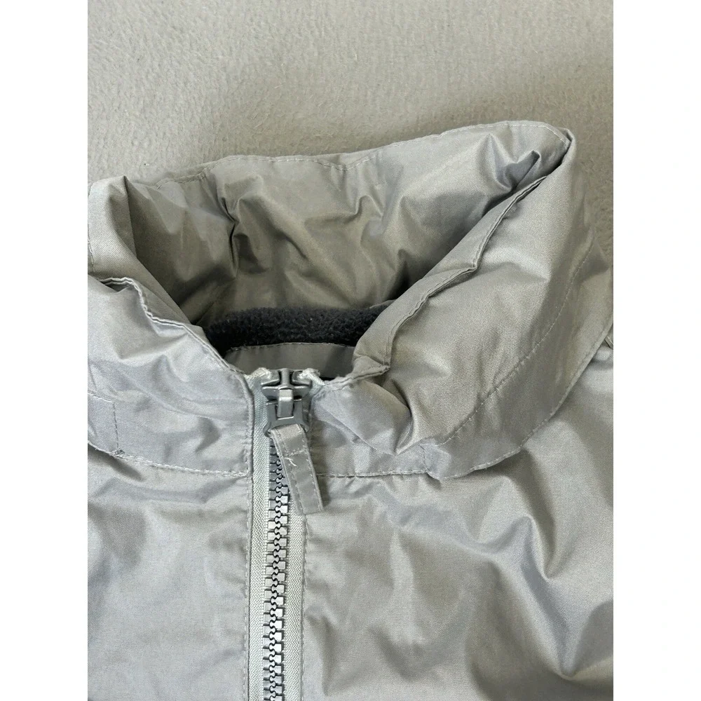 USPA Polo Coat Mens Size Large Fleece Lined Zip‎ Up Jacket Gray Logo